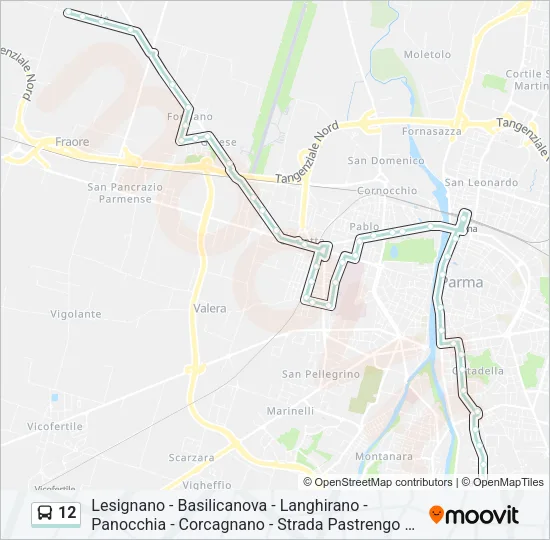 12 Bus Line Map