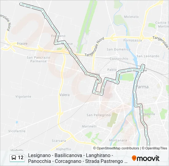 12 Bus Line Map