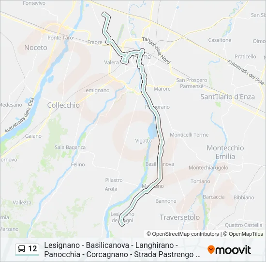 12 Bus Line Map