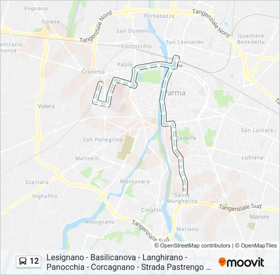 12 Bus Line Map