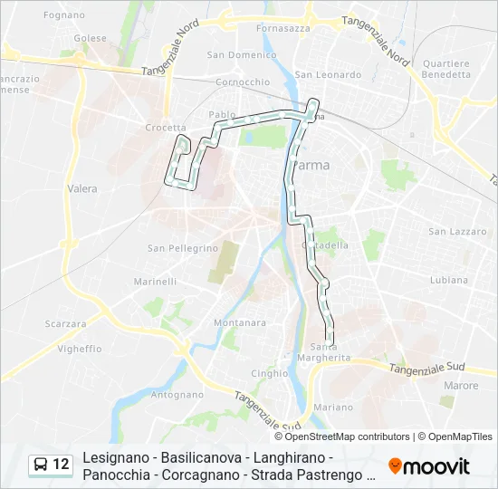 12 Bus Line Map