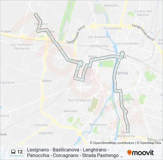 12 Bus Line Map