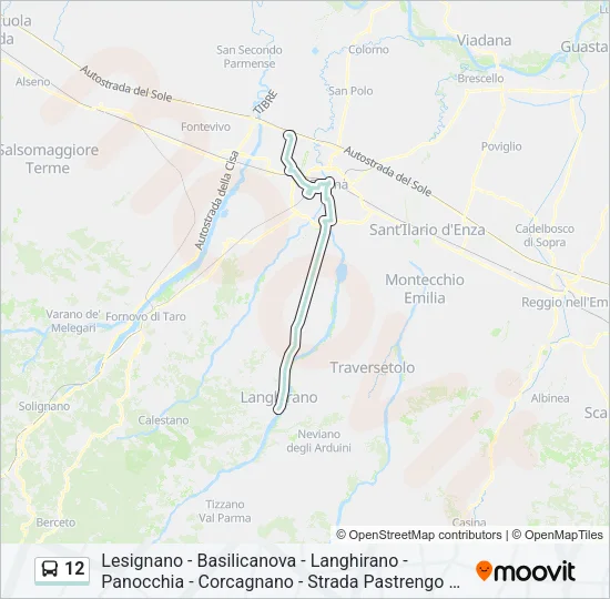 12 Bus Line Map