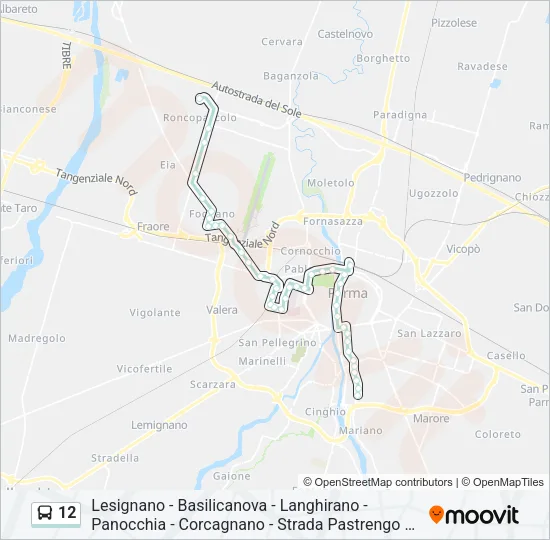 12 Bus Line Map