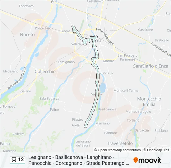 12 Bus Line Map