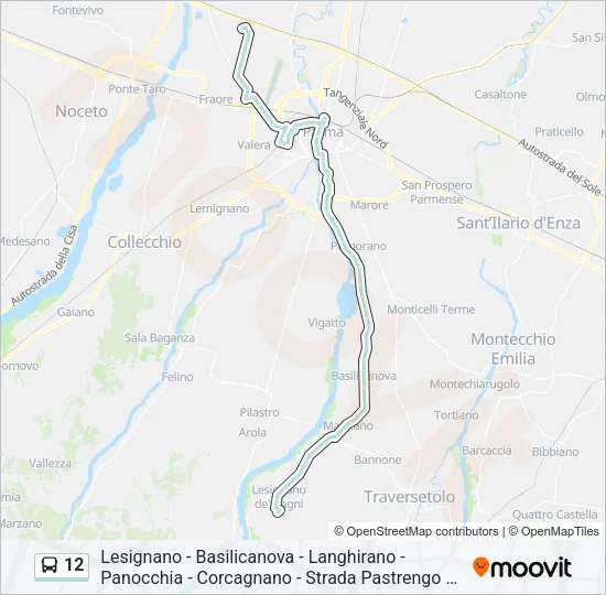 12 Bus Line Map