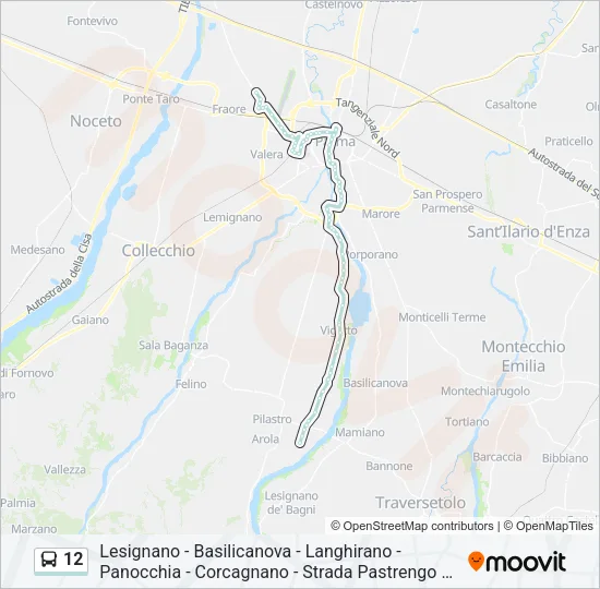 12 Bus Line Map
