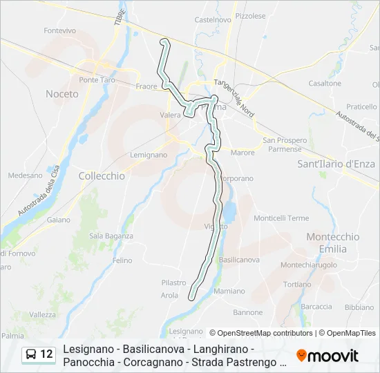 12 Bus Line Map