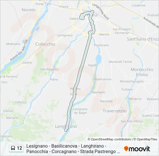 12 Bus Line Map