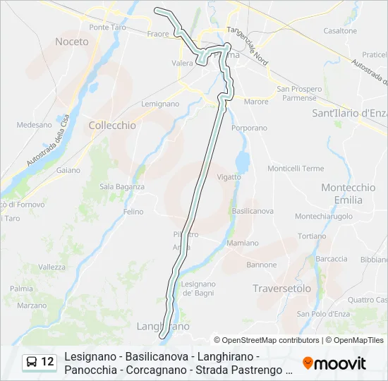 12 Bus Line Map