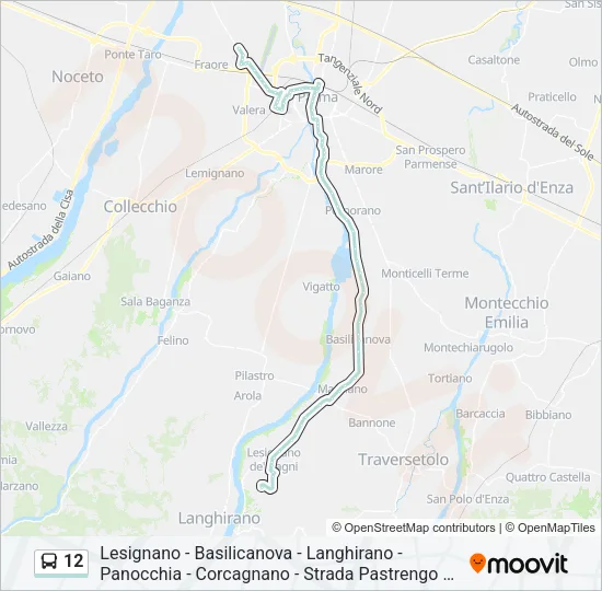 12 Bus Line Map