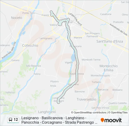 12 Bus Line Map