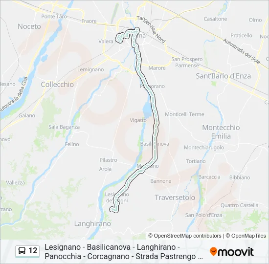 12 Bus Line Map