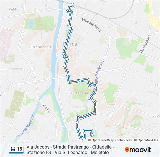 15 bus Line Map