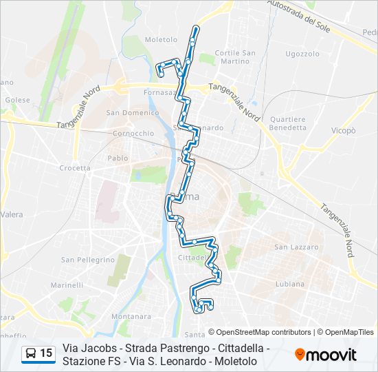 15 bus Line Map