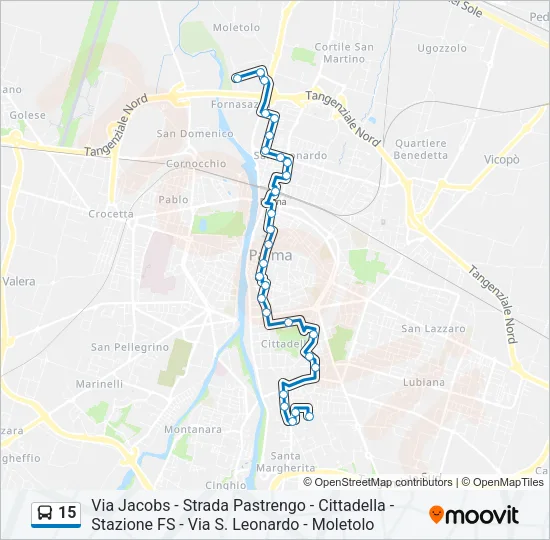 15 Bus Line Map