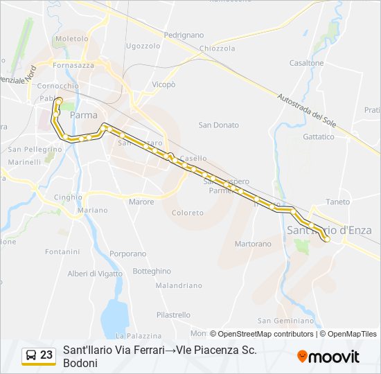 23 bus Line Map