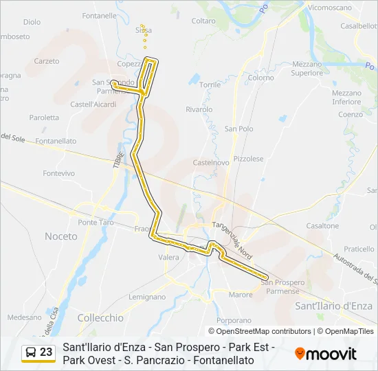 23 Bus Line Map