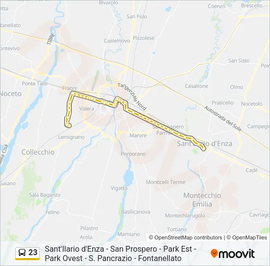 23 Bus Line Map