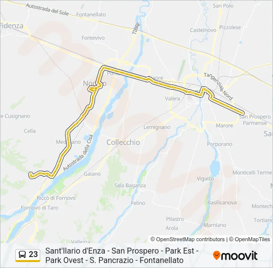 23 Bus Line Map