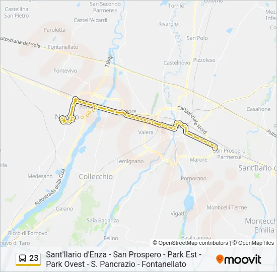 23 Bus Line Map