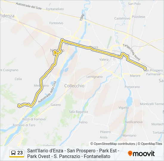 23 Bus Line Map