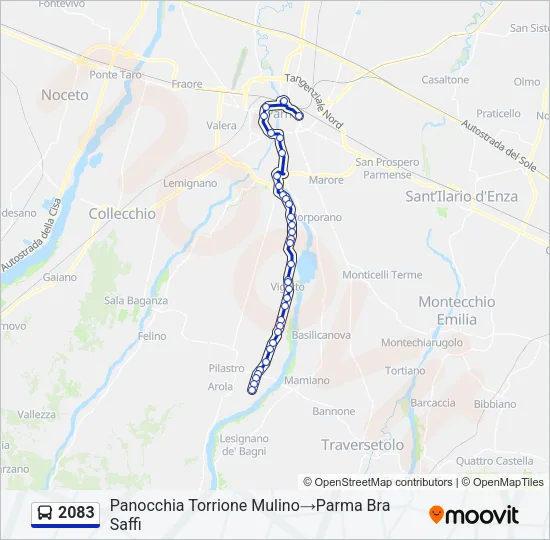 2083 Bus Line Map