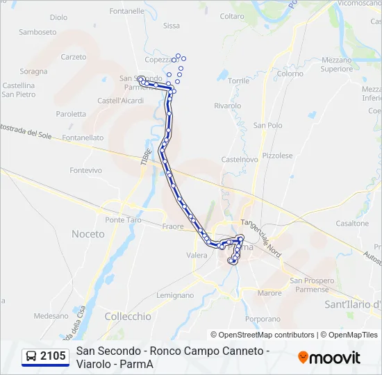 2105 Bus Line Map