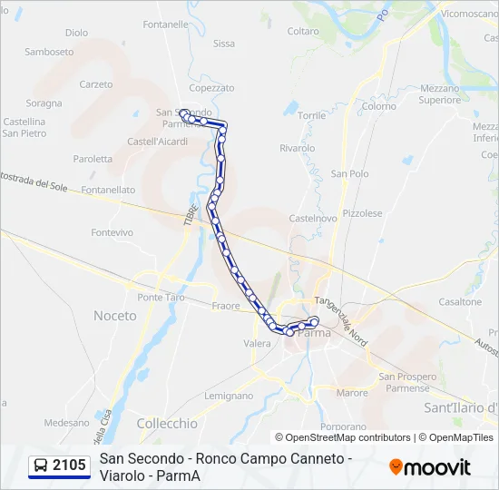 2105 Bus Line Map