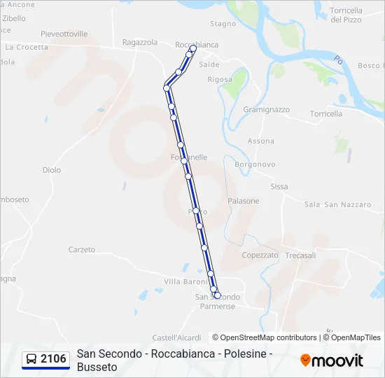 2106 Bus Line Map