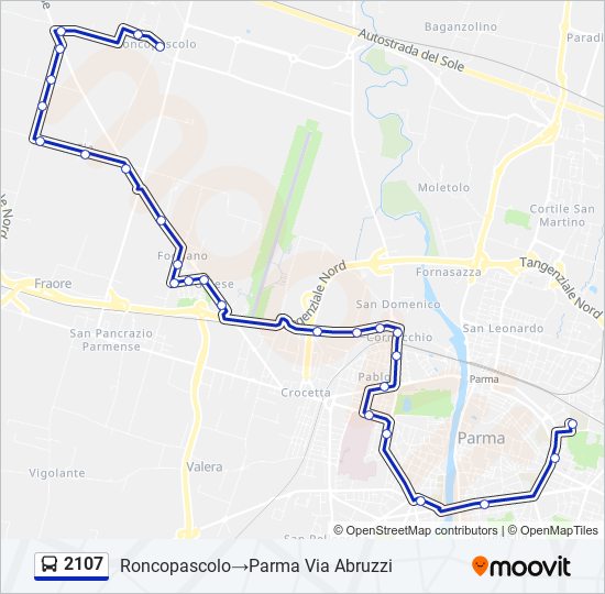 2107 bus Line Map