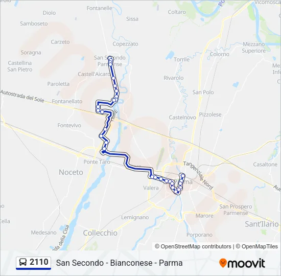 2110 Bus Line Map