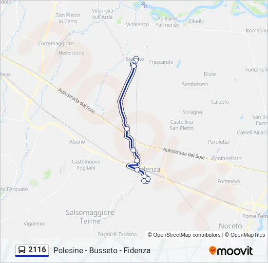 2116 Bus Line Map