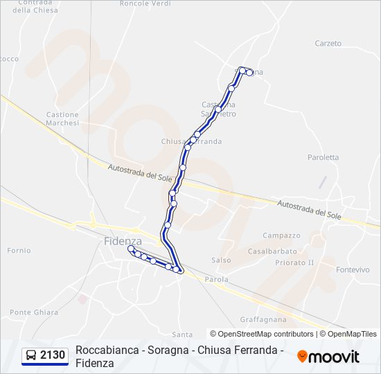 2130 bus Line Map