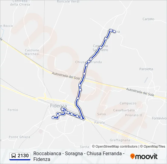 2130 Bus Line Map
