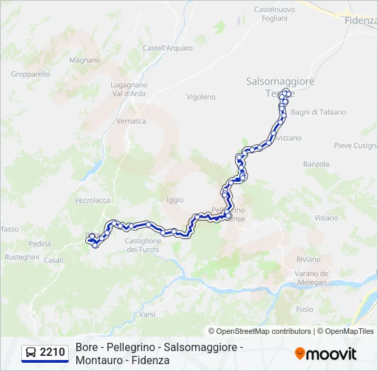 2210 Bus Line Map