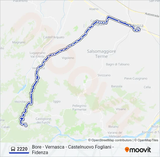 2220 Bus Line Map