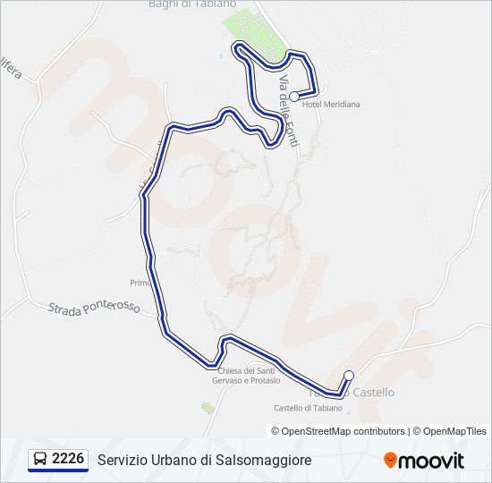 Percorso linea bus 2226