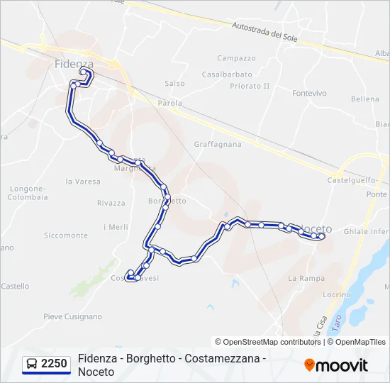 2250 Bus Line Map