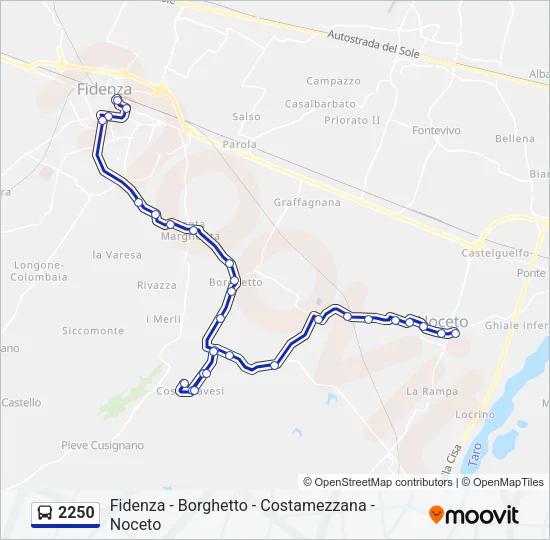 2250 Bus Line Map
