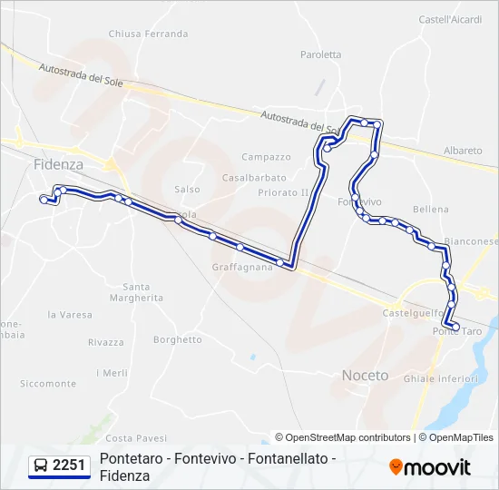 2251 Bus Line Map