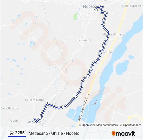 2255 Bus Line Map