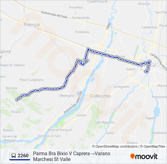 2260 bus Line Map