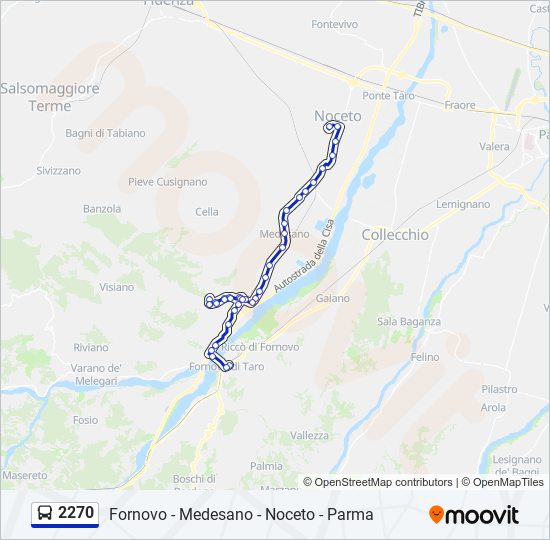 2270 bus Line Map