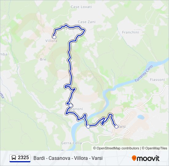 2325 bus Line Map