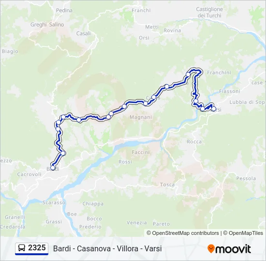 2325 Bus Line Map
