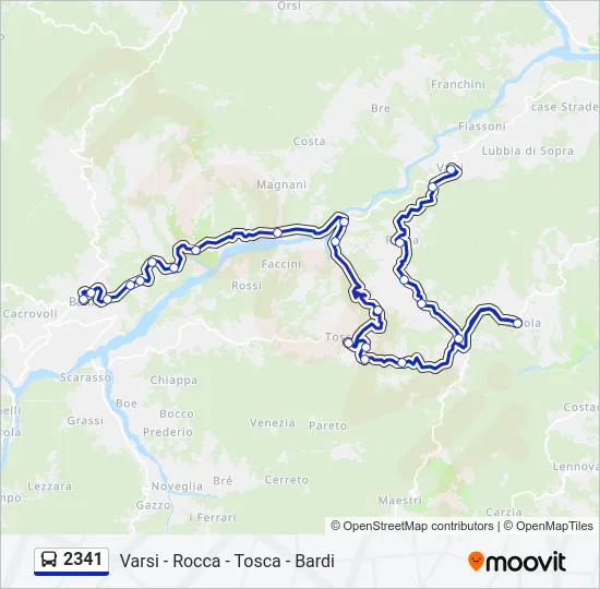 2341 Bus Line Map