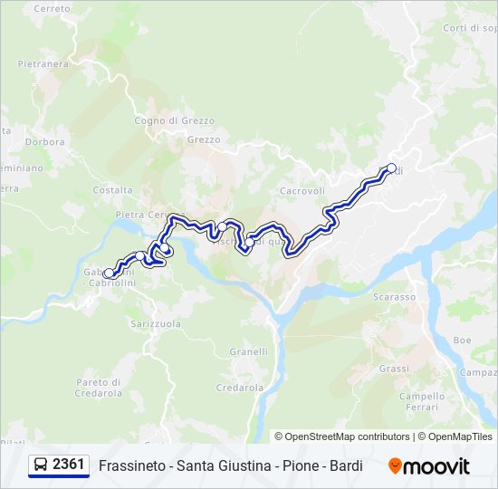 2361 bus Line Map