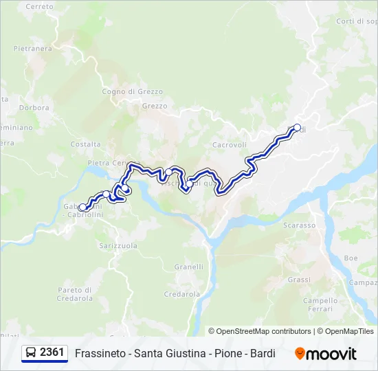 2361 Bus Line Map