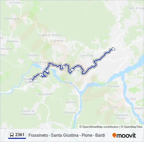 2361 Bus Line Map
